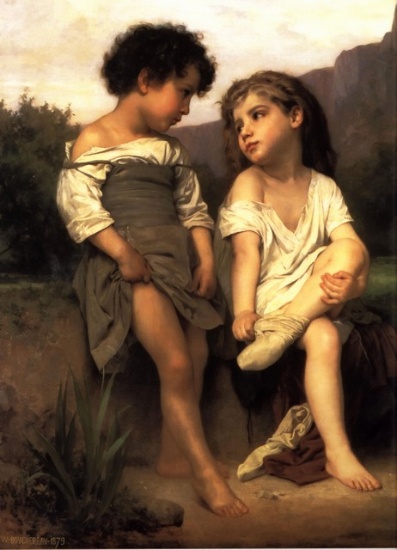 William Bouguereau - At the Edge of the Brook