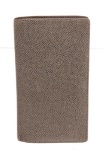 Louis Vuitton Brown Leather Canvas Long Card Wallet