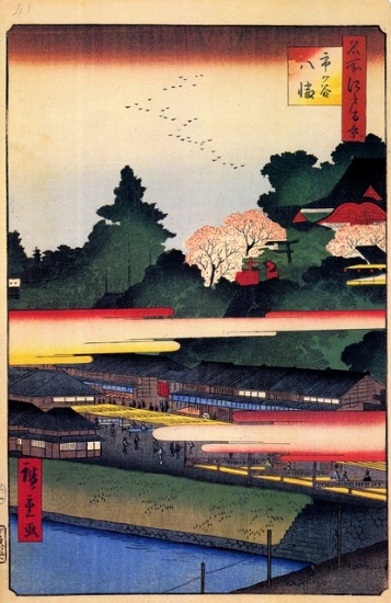 Hiroshige - Ichigaya Hachiman Shrine
