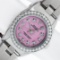 Rolex Oyster Perpetual Pink Diamond Bezel With Box & Booklets Serviced Polished