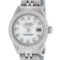 Rolex Ladies Stainless Steel White Diamond 26MM Oyster Perpetual Datejust Wristw