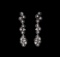 14KT White Gold 0.66 ctw Diamond Earrings
