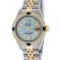 Rolex Ladies 2 Tone Blue MOP Diamond & Sapphire Datejust 26MM Oyster Perpetaul