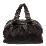 Chanel Black Leather Large Boston Bag