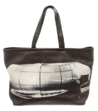 Chanel Black Canvas Karl Lagerfeld Le Mobile Art Tote Bag