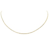 18 Inch Rounded Popcorn Link Chain - 14KT Yellow Gold