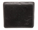 Louis Vuitton Black Taiga Leather Square Coin Case