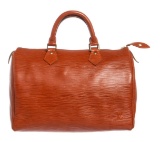 Louis Vuitton Sienna Brown Epi Speedy 30 cm Satchel Bag