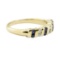 0.50 ctw Blue Sapphire and Diamond Ring - 14KT Yellow Gold