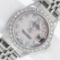 Rolex Ladies Stainless Steel Pink MOP Diamond 26MM Oyster Perpetaul Datejust Wit