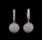 1.33 ctw Diamond Earrings - 14KT White Gold