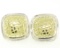 Krypell Sterling Silver & 14k Yellow Gold Square Cushion Python Pattern Earrings
