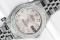 Rolex Ladies Stainless Steel Pink Diamond 18K Gold Bezel Datejust Wristwatch Wit