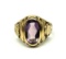 3.70 ctw Cabochon Mixed Amethyst Ring - 14KT Yellow Gold