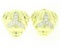 14kt Yellow Gold 1.80 ctw Diamond Triangular Earrings