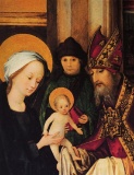 Hans Holbein - Maria and Archpriest with the Christ