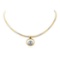 0.36 ctw Diamond and Pearl Pendant And Chain - 14 & 18KT Yellow And White Gold