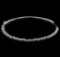 1.00 ctw Diamond Bangle Bracelet - 14KT White Gold