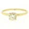 14k Two Tone Gold 0.40 ctw Illusion Prong Set Round Diamond Solitaire Band Ring