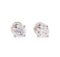 1.10 ctw Diamond Stud Earrings - 14KT White Gold