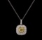 14KT Two-Tone Gold 2.15 ctw Diamond Pendant