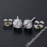 New Classic 14kt White Gold 0.75 ctw Round Brilliant Diamond Stud Earrings