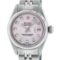 Rolex Ladies 26 Stainless Steel Pink Diamond Oyster Perpetual Datejust Wristwatc