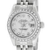 Rolex Ladies New Style Quickset Datejust MOP Diamond Oyster Perpetual Datejust