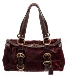 Coach Red Limited Edition Pony Hair Turnlock Satchel