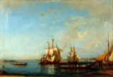 Felix Ziem - Caiques and Sailboats at the Bosphorus
