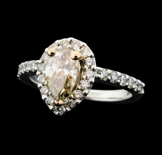 1.71 ctw Diamond Ring - 14KT Rose And White Gold