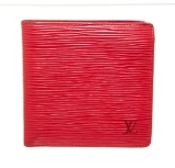 Louis Vuitton Red Epi Bifold Wallet