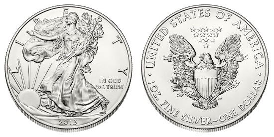 2013 American Silver Eagle .999 Fine Silver Dollar Coin