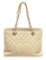 Chanel Light Beige Caviar Leather GST Shoulder bag