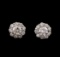 1.76 ctw Diamond Earrings - 14KT White Gold