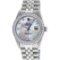 Rolex Mens Stainless Steel Mother Of Pearl Diamond 36MM Oyster Perpetual Datejus