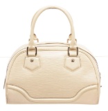 Louis Vuitton Cream Epi Bowling Montaigne PM Handbag