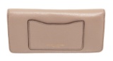 Marc Jacobs Taupe Leather Recruit Open Face Wallet