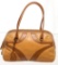 Prada Orange Brown Leather Shoulder Bag