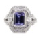 1.99 ctw Tanzanite and Diamond Ring - Platinum