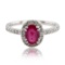 1.06 ctw Ruby and 0.38 ctw Diamond Platinum Ring (GIA CERTIFIED)