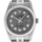 Rolex Stainless Slate Grey Diamond 36MM Oyster Perpetual Datejust Wristwatch