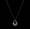0.80 ctw Diamond Pendant With Chain - 14KT Two-Tone Gold