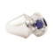 1.91 ctw Blue Sapphire And Diamond Ring - 14KT White Gold
