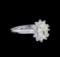1.37 ctw Fancy Light Yellow Diamond Ring - 14KT White Gold