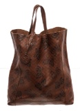 Bottega Venetta Brown Calfskin Leather Tote Bag