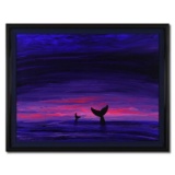 Two Whale Tails by Wyland Original