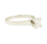 0.59 ctw Diamond Engagement Ring - 14KT White Gold