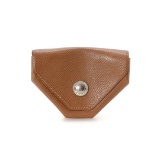 Hermes Tan Leather Coin Purse Wallet