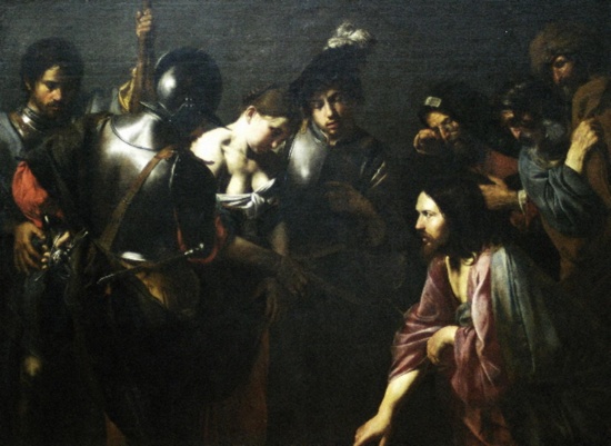 Valentin de Boulogne - Christ and the adulteress